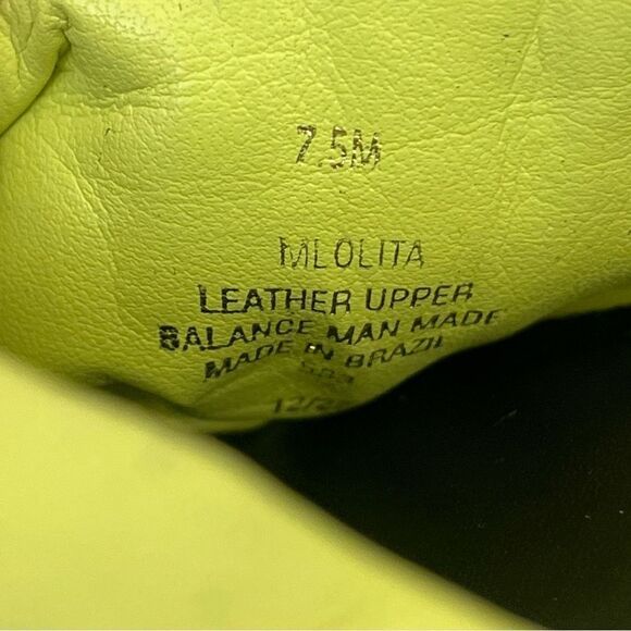 MARC FISHER Olita Slide Sandal In Yellow Leather Size 7.5 NEW - Picture 15 of 17